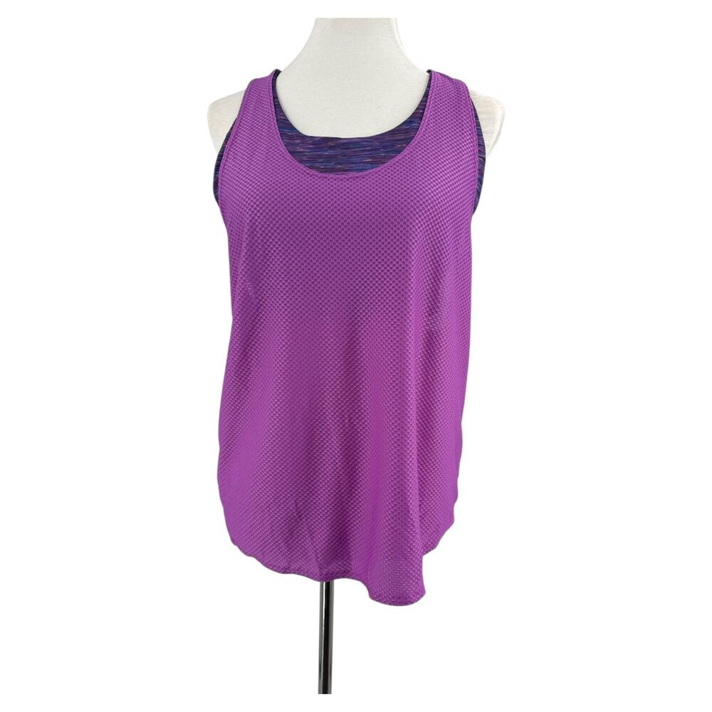 Tank top Women's Large MTA Sport athletic built in bra workout athleisure NEW